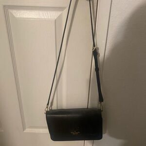 Kate Spade Black Crossbody Bag with Gold Details